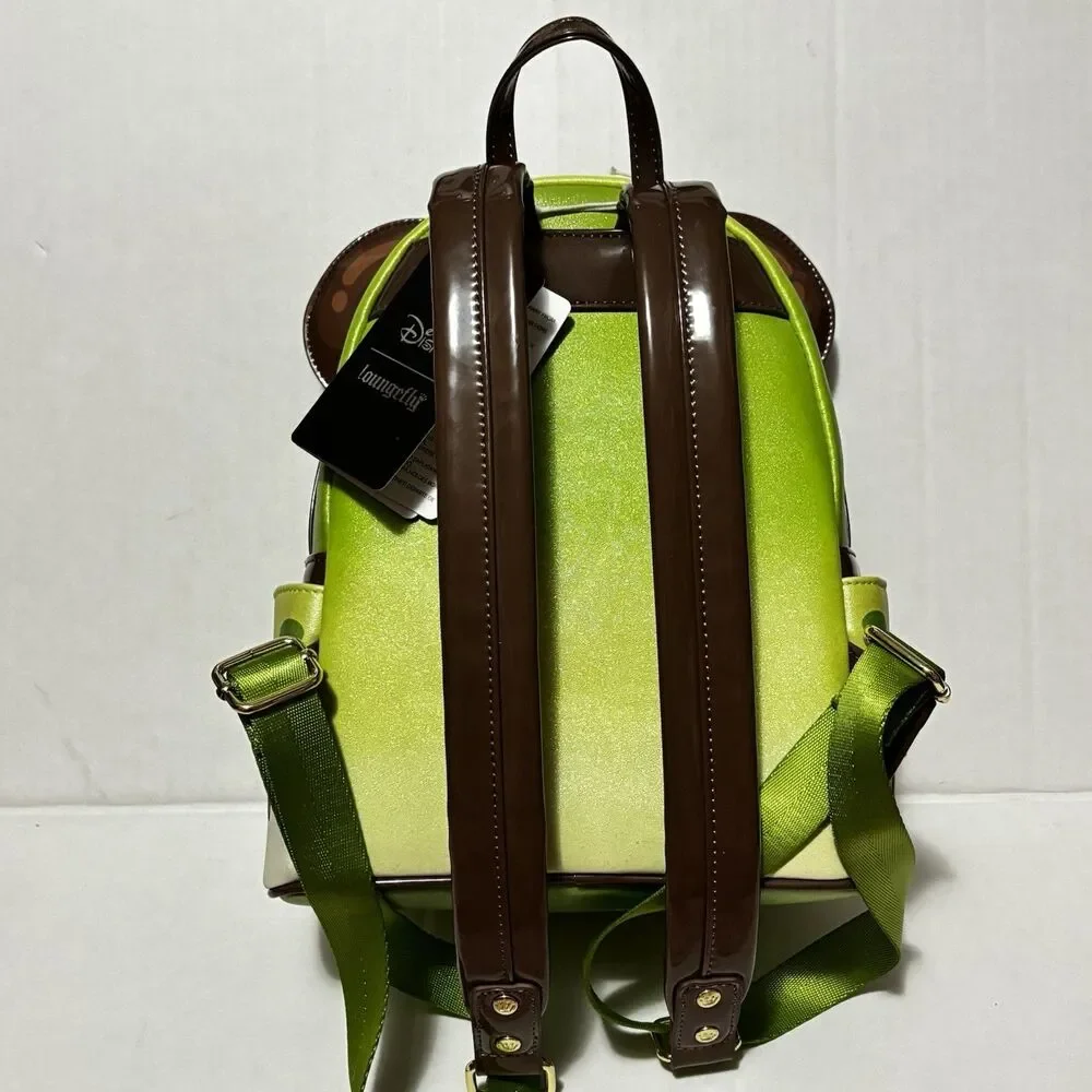 Loungefly Disney Mickey Mouse Green Tea Boba Mini Backpack Adjustable Strap NWT